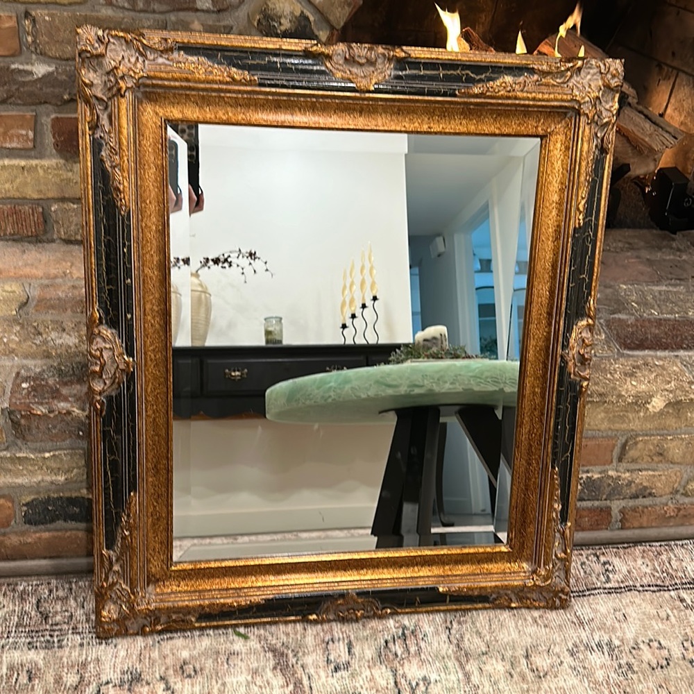 COPY - Vintage gold and black mirror